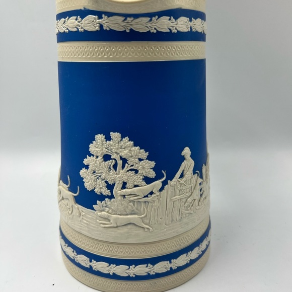 Spode vintage pitcher Fox hunt Blue and white - Picture 3 of 7